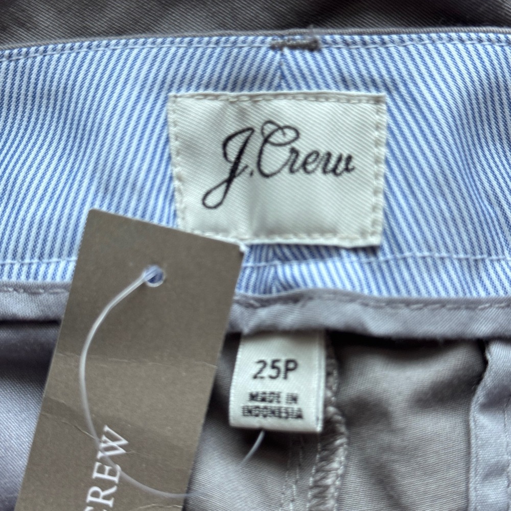 J.Crew Slim Boyfriend Chino Pants Womens 25P Gray Stretch Cotton Casual NWT - Picture 6 of 13